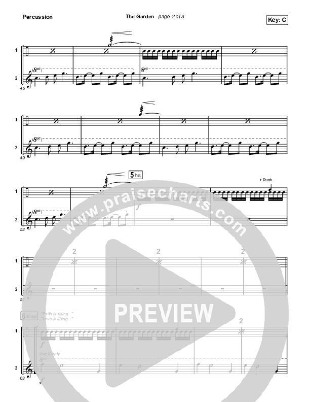 The Garden Percussion (Kari Jobe)