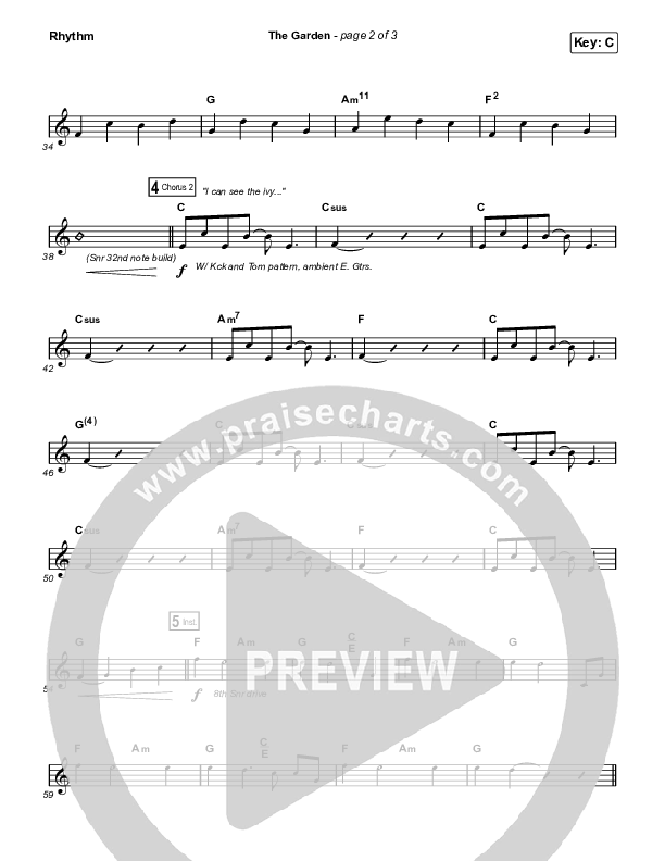 The Garden Rhythm Chart (Kari Jobe)