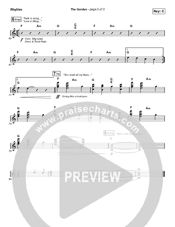 The Garden Rhythm Chart (Kari Jobe)