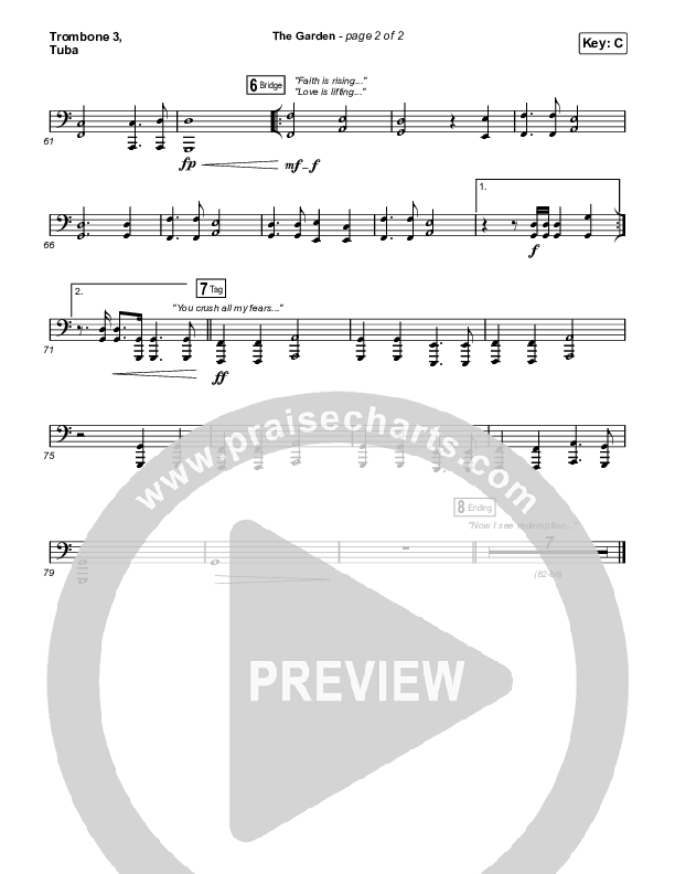 The Garden Trombone 3/Tuba (Kari Jobe)