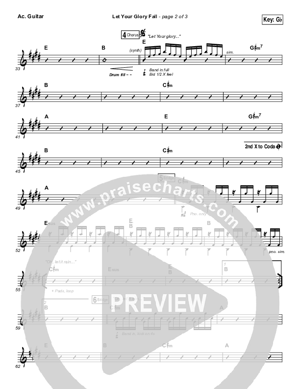 Let Your Glory Fall Acoustic Guitar (Kari Jobe)