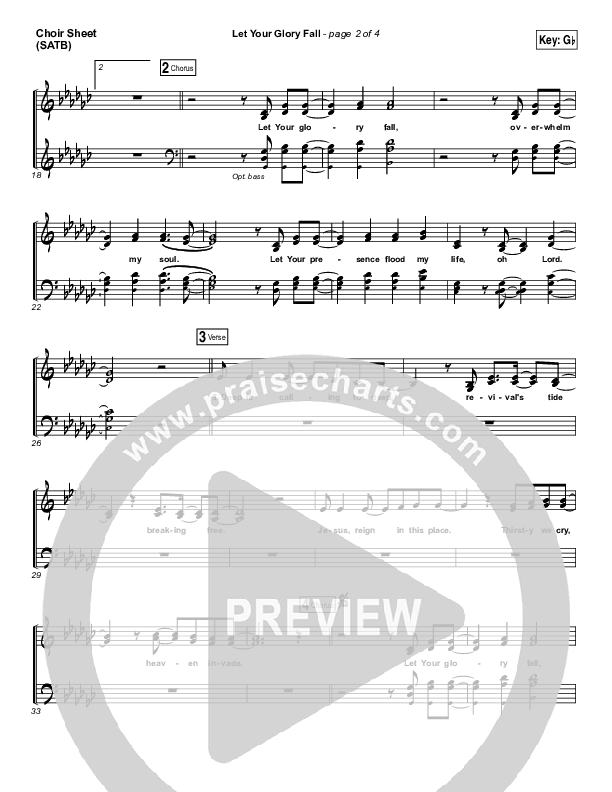 Let Your Glory Fall Choir Vocals (SATB) (Kari Jobe)