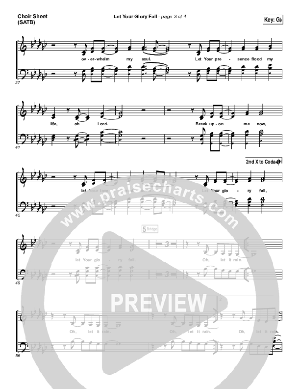 Let Your Glory Fall Choir Vocals (SATB) (Kari Jobe)