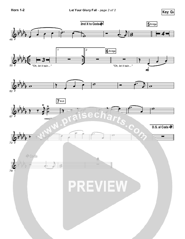 Let Your Glory Fall Brass Pack (Kari Jobe)