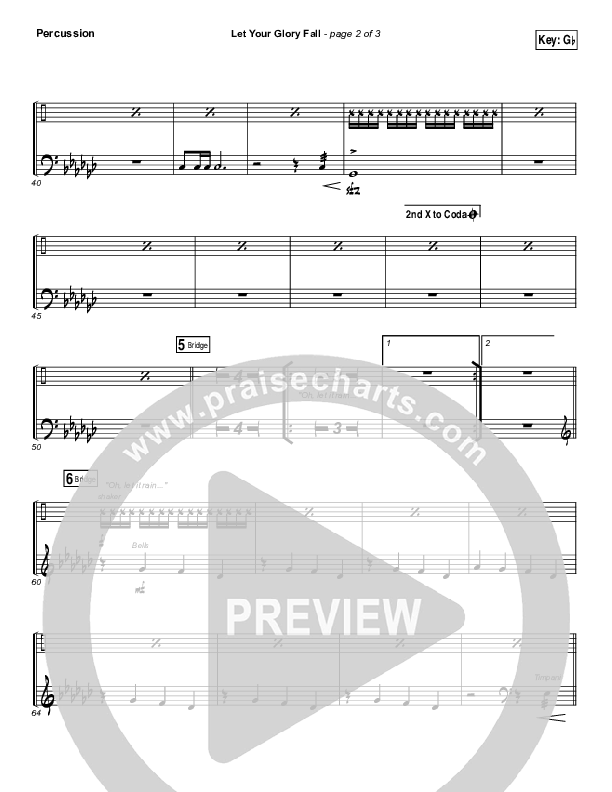 Let Your Glory Fall Percussion (Kari Jobe)