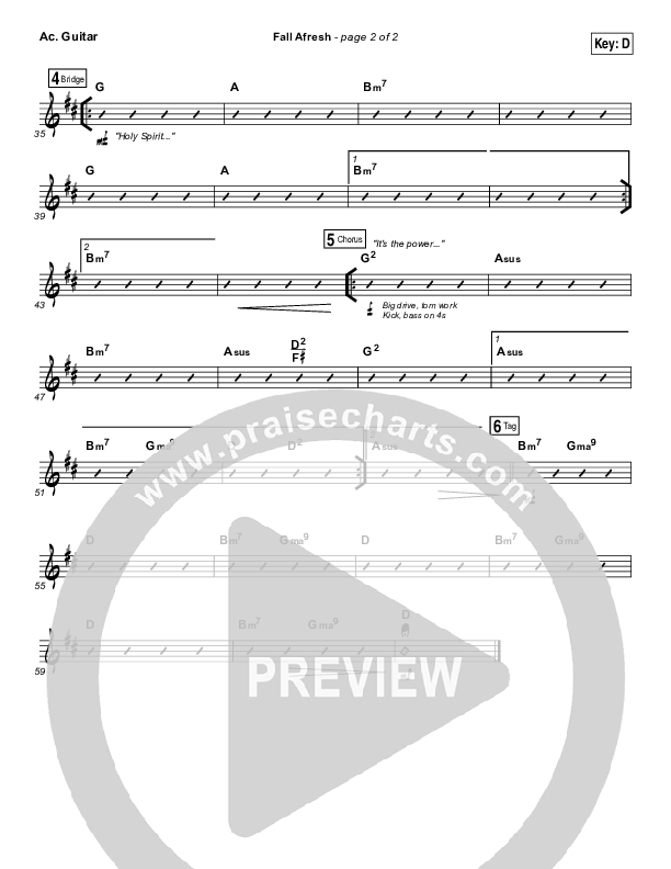 Fall Afresh Acoustic Guitar (Kari Jobe)