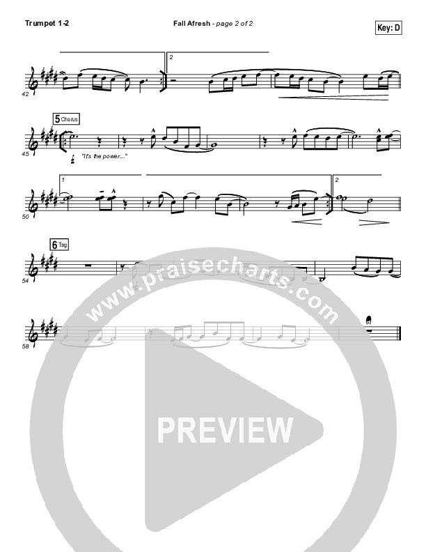 Fall Afresh Trumpet 1,2 (Kari Jobe)