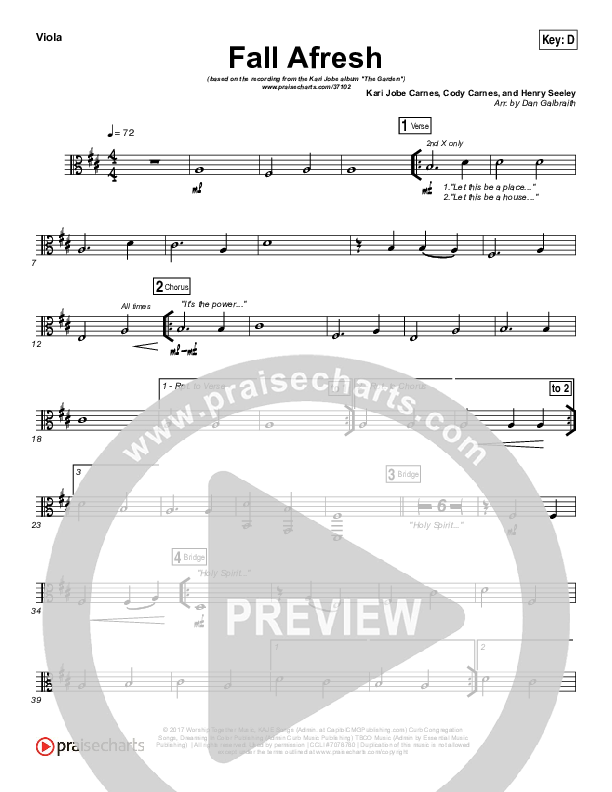 Fall Afresh Viola (Kari Jobe)