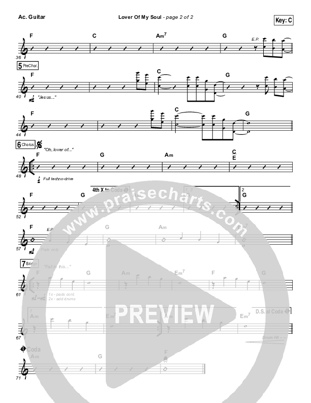 Lover Of My Soul Acoustic Guitar (Kari Jobe)