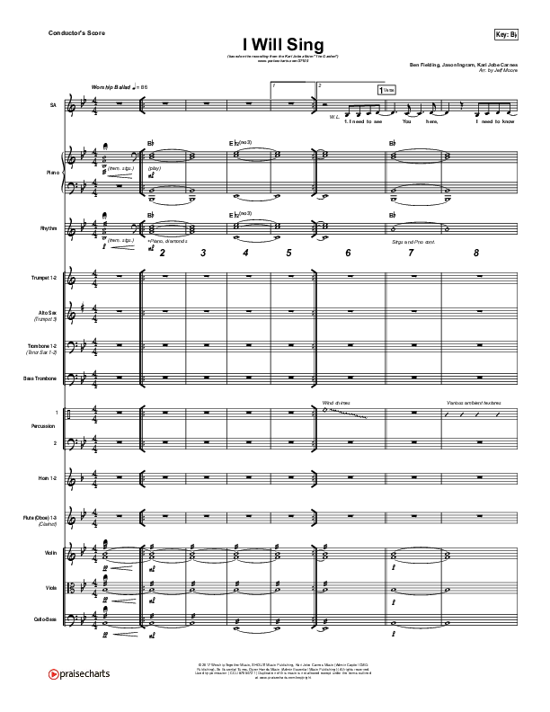 I Will Sing Orchestration (Kari Jobe)