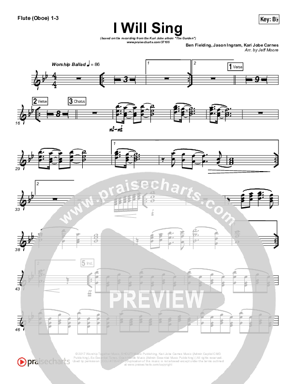 I Will Sing Wind Pack (Kari Jobe)