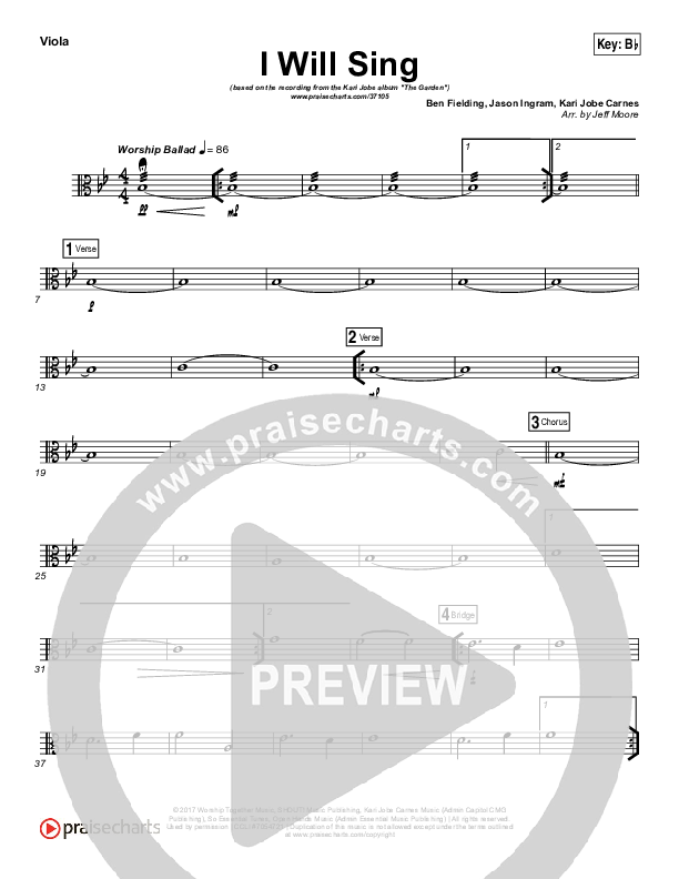 I Will Sing Viola (Kari Jobe)