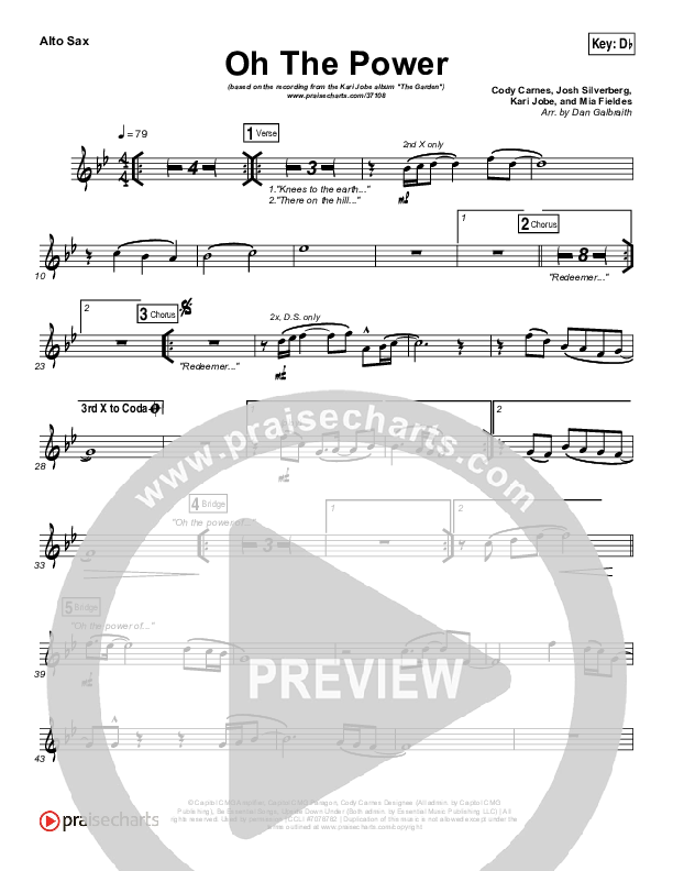 Oh The Power Alto Sax (Kari Jobe)