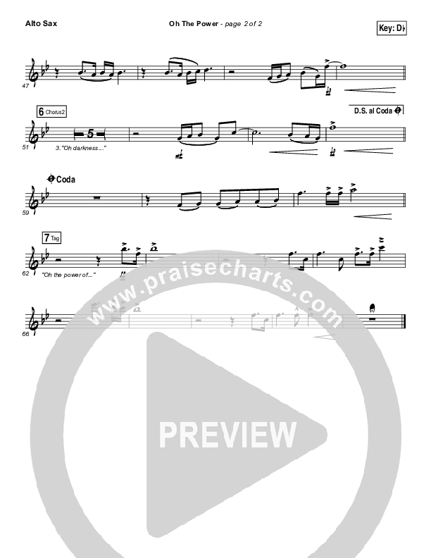 Oh The Power Alto Sax (Kari Jobe)