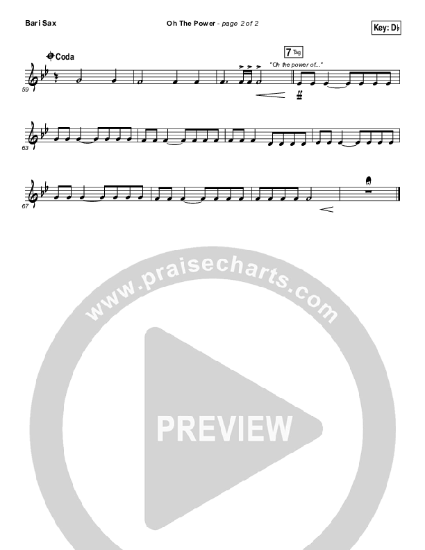 Oh The Power Bari Sax (Kari Jobe)