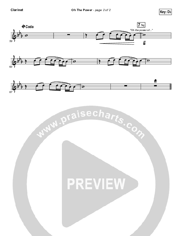 Oh The Power Clarinet (Kari Jobe)