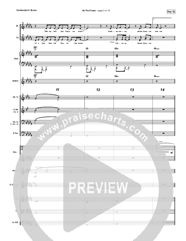 Oh The Power Conductor's Score (Kari Jobe)