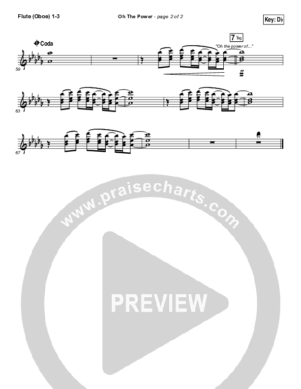 Oh The Power Flute/Oboe 1/2/3 (Kari Jobe)