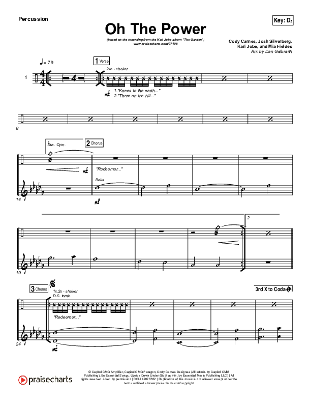 Oh The Power Percussion (Kari Jobe)