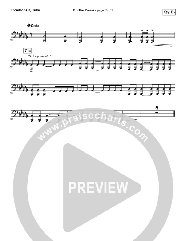 Oh The Power Trombone 3/Tuba (Kari Jobe)