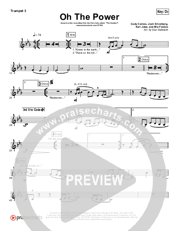 Oh The Power Trumpet 3 (Kari Jobe)