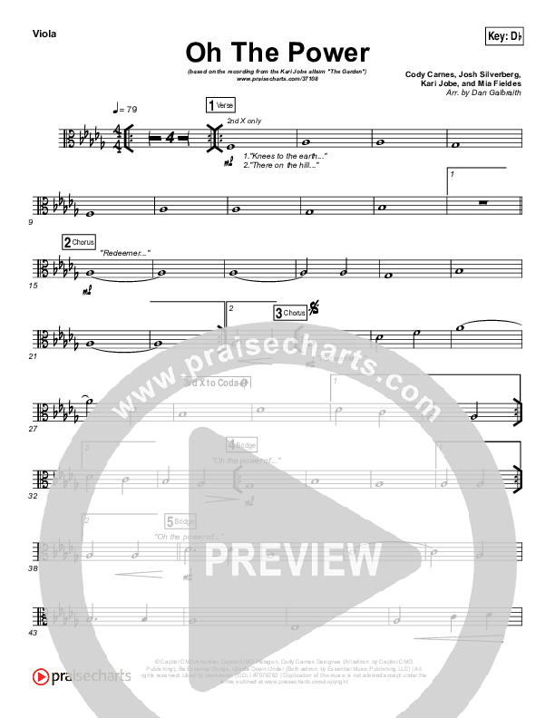Oh The Power Viola (Kari Jobe)