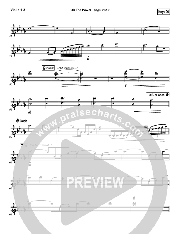 Oh The Power Violin 1/2 (Kari Jobe)