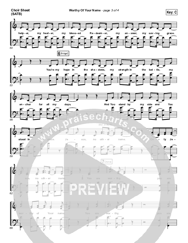 Worthy Of Your Name Choir Vocals (SATB) (Passion / Sean Curran)