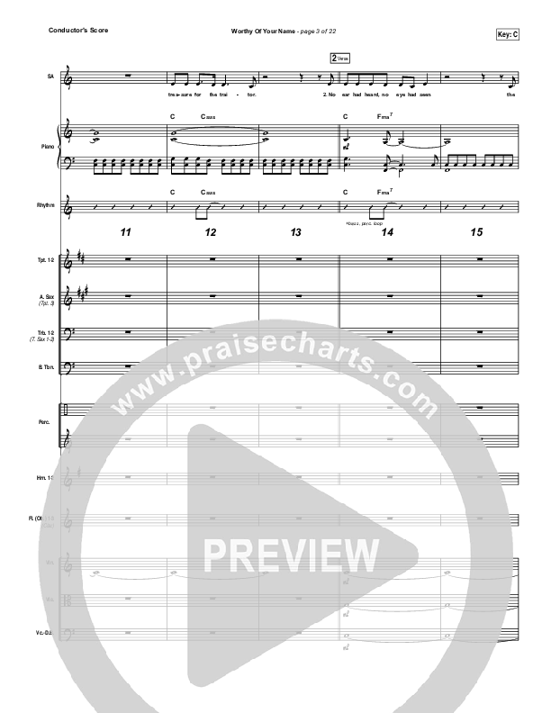 Worthy Of Your Name Conductor's Score (Passion / Sean Curran)