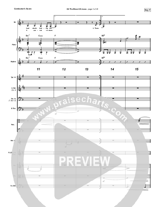 Oh The Blood Of Jesus Conductor's Score (Lucia Parker)