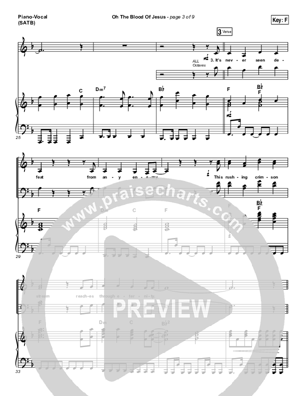 Oh The Blood Of Jesus Piano/Vocal (SATB) (Lucia Parker)