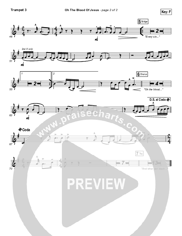 Oh The Blood Of Jesus Trumpet 3 (Lucia Parker)