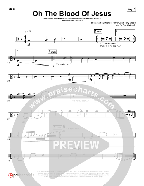 Oh The Blood Of Jesus Viola (Lucia Parker)