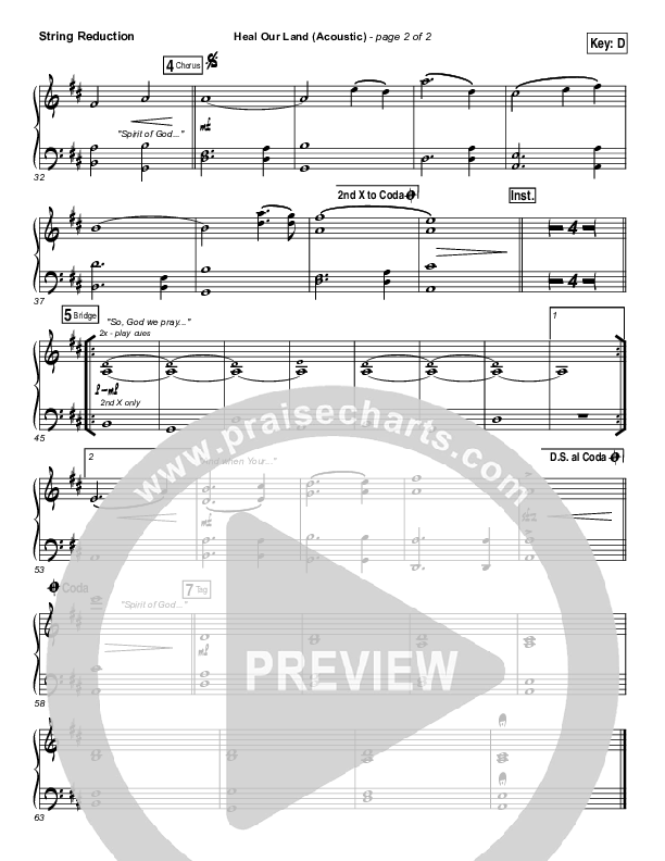 Heal Our Land (Acoustic) String Pack (Kari Jobe)