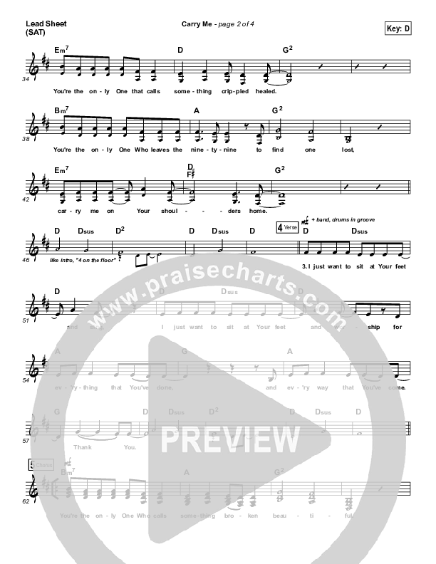 Carry Me Lead (SAT) (Rita Springer)