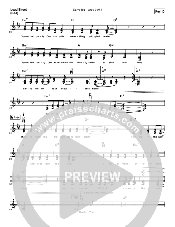 Carry Me Lead (SAT) (Rita Springer)