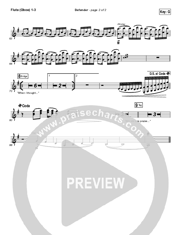 Defender Flute/Oboe 1/2/3 (Rita Springer)