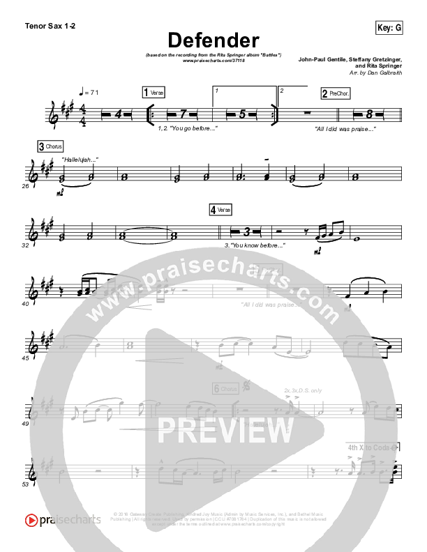 Defender Tenor Sax 1/2 (Rita Springer)