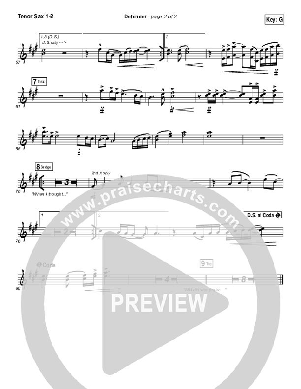 Defender Tenor Sax 1/2 (Rita Springer)