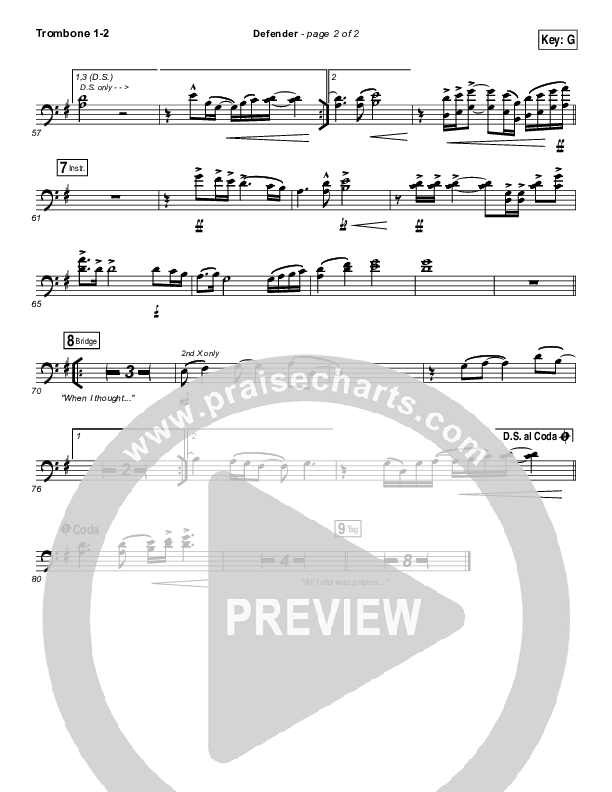 Defender Trombone 1/2 (Rita Springer)