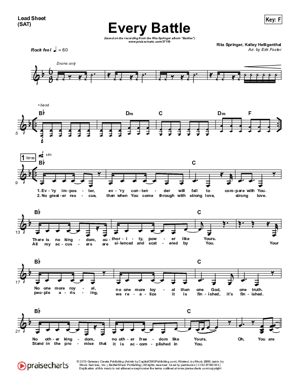 Every Battle Lead (SAT) (Rita Springer / kalley)