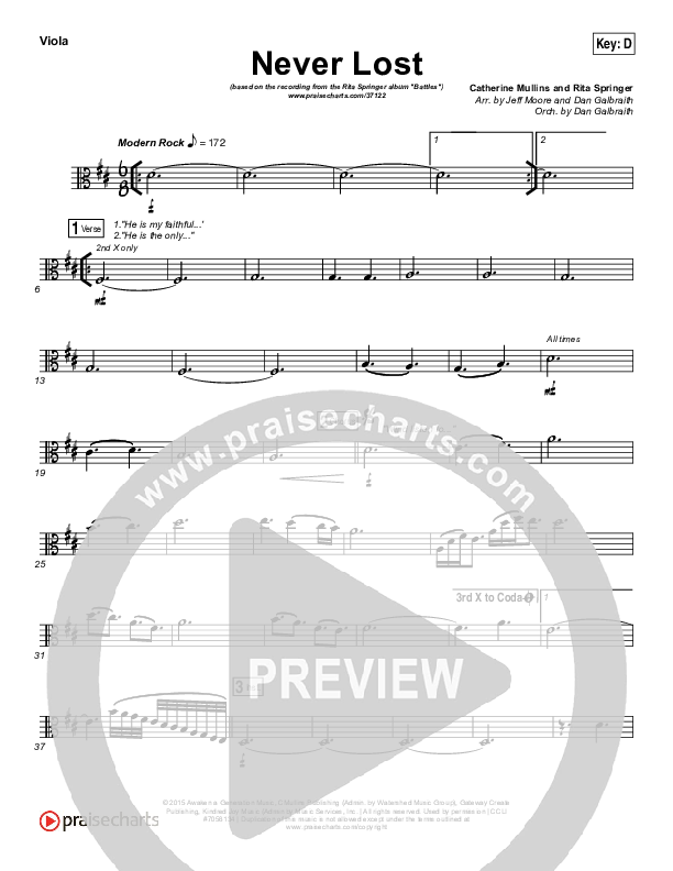 Never Lost Viola (Rita Springer)