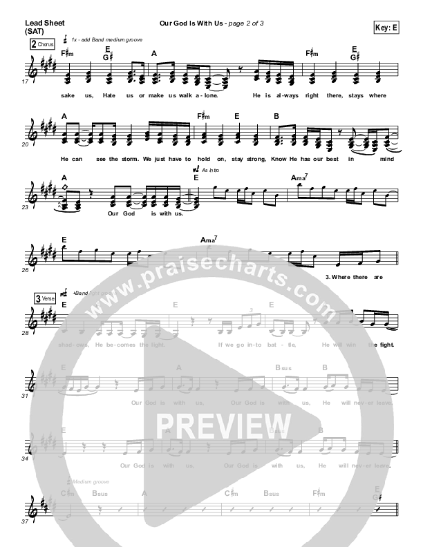 Our God Is With Us Lead (SAT) (Rita Springer / Nicole Binion)