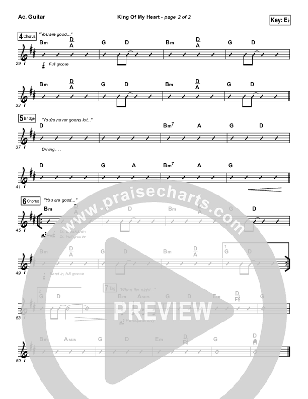 King Of My Heart Acoustic Guitar (Kutless)