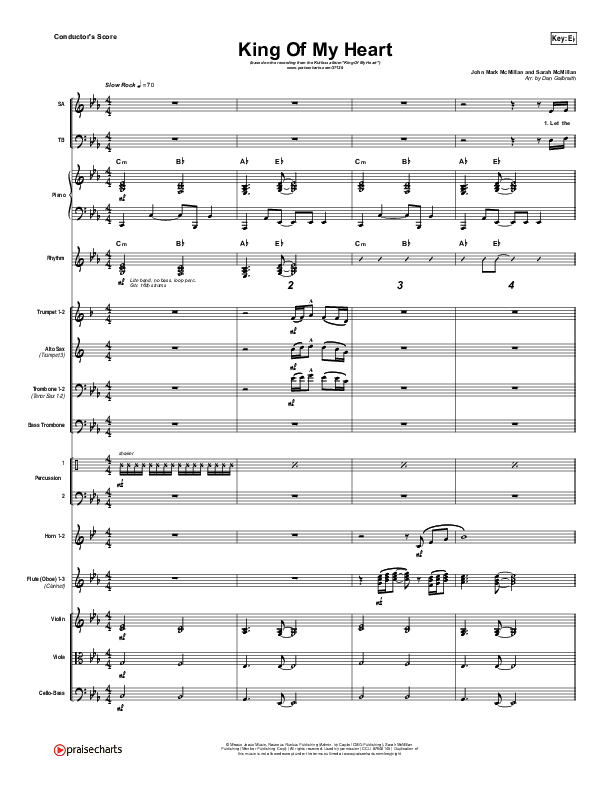 King Of My Heart Conductor's Score (Kutless)