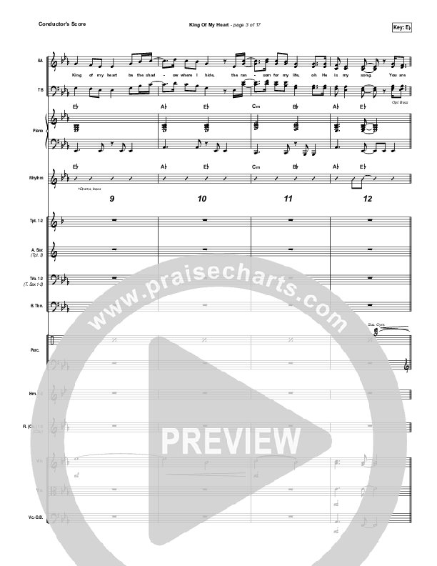 King Of My Heart Conductor's Score (Kutless)