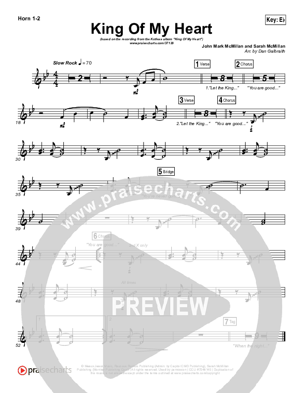 King Of My Heart Brass Pack (Kutless)