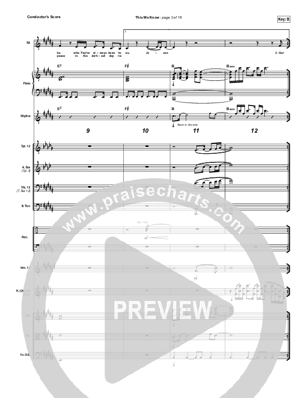 This We Know Conductor's Score (Passion / Kristian Stanfill)