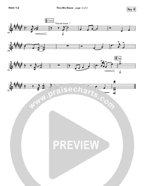 This We Know French Horn 1/2 (Passion / Kristian Stanfill)