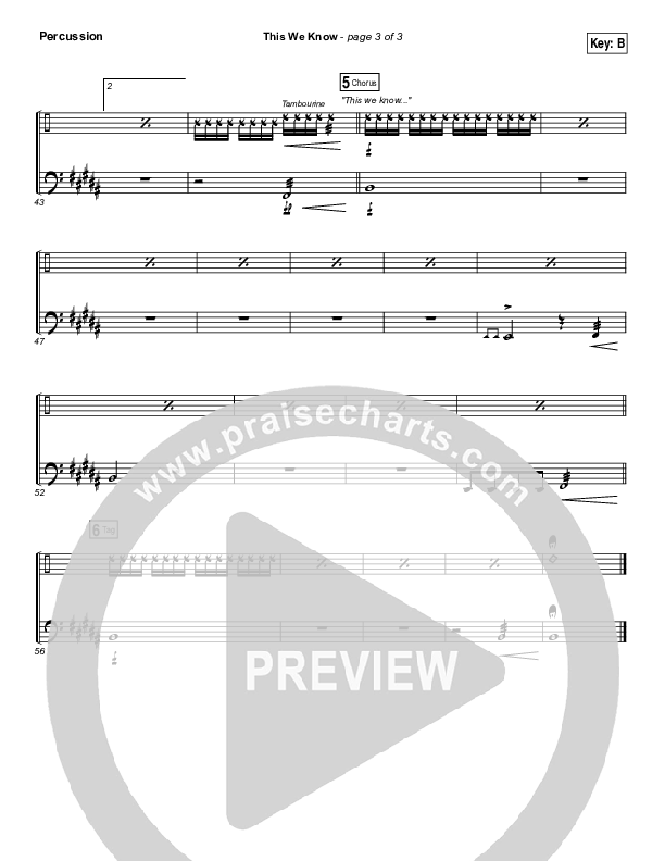 This We Know Percussion (Passion / Kristian Stanfill)